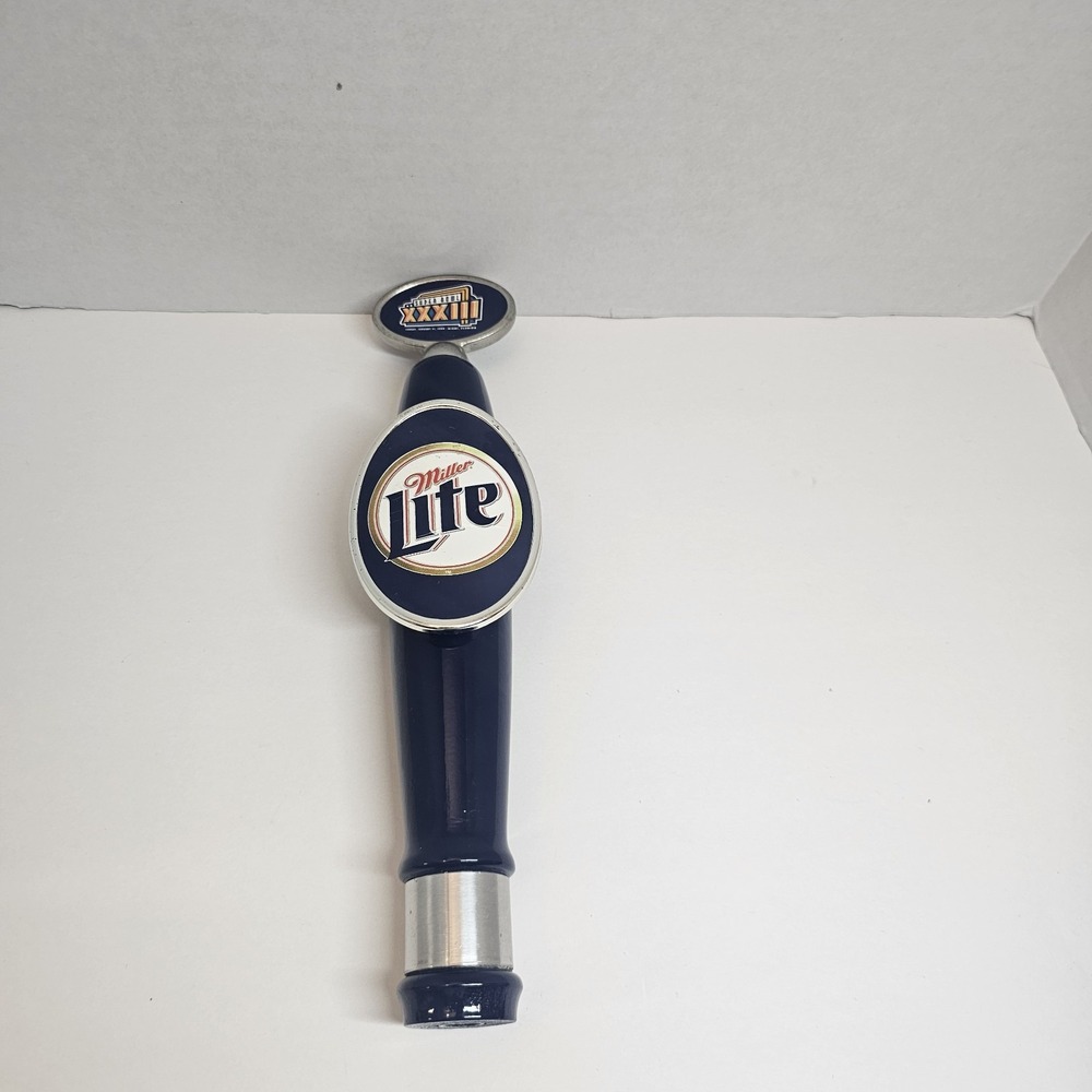 Miller Lite Super Bowl XXXIII Beer Tap Handle‎ NFL Miami 1999 Bar Superbowl 33